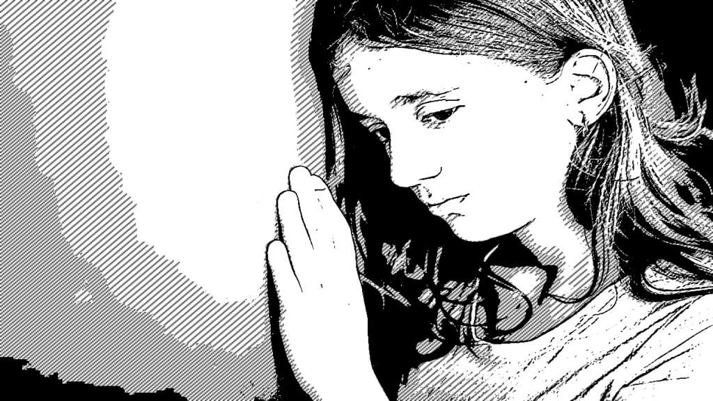 niña con depresión infantil