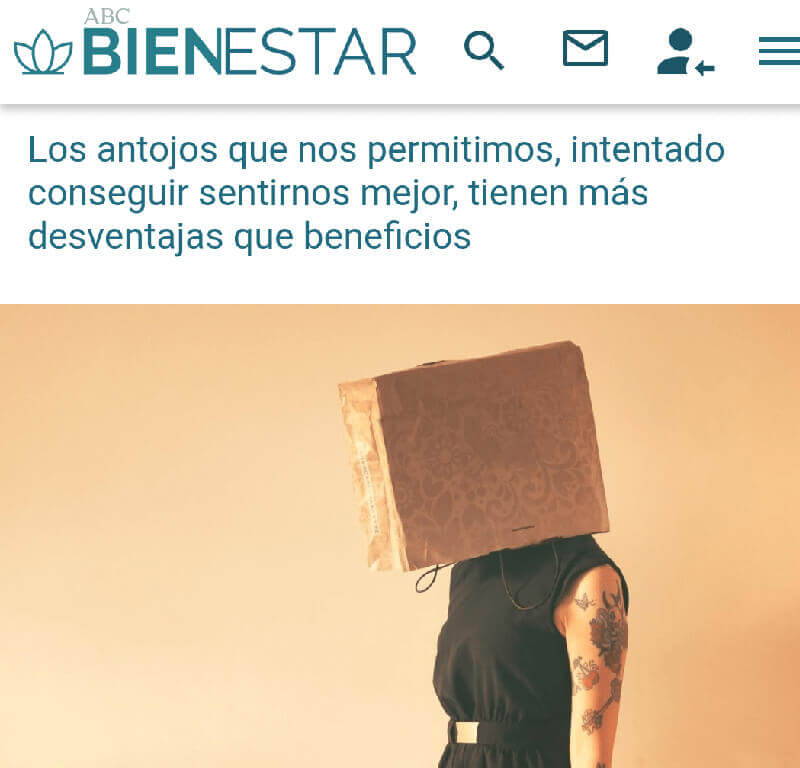 Cuidarte a ti mismo no es darte caprichos. Artículo en el ABC