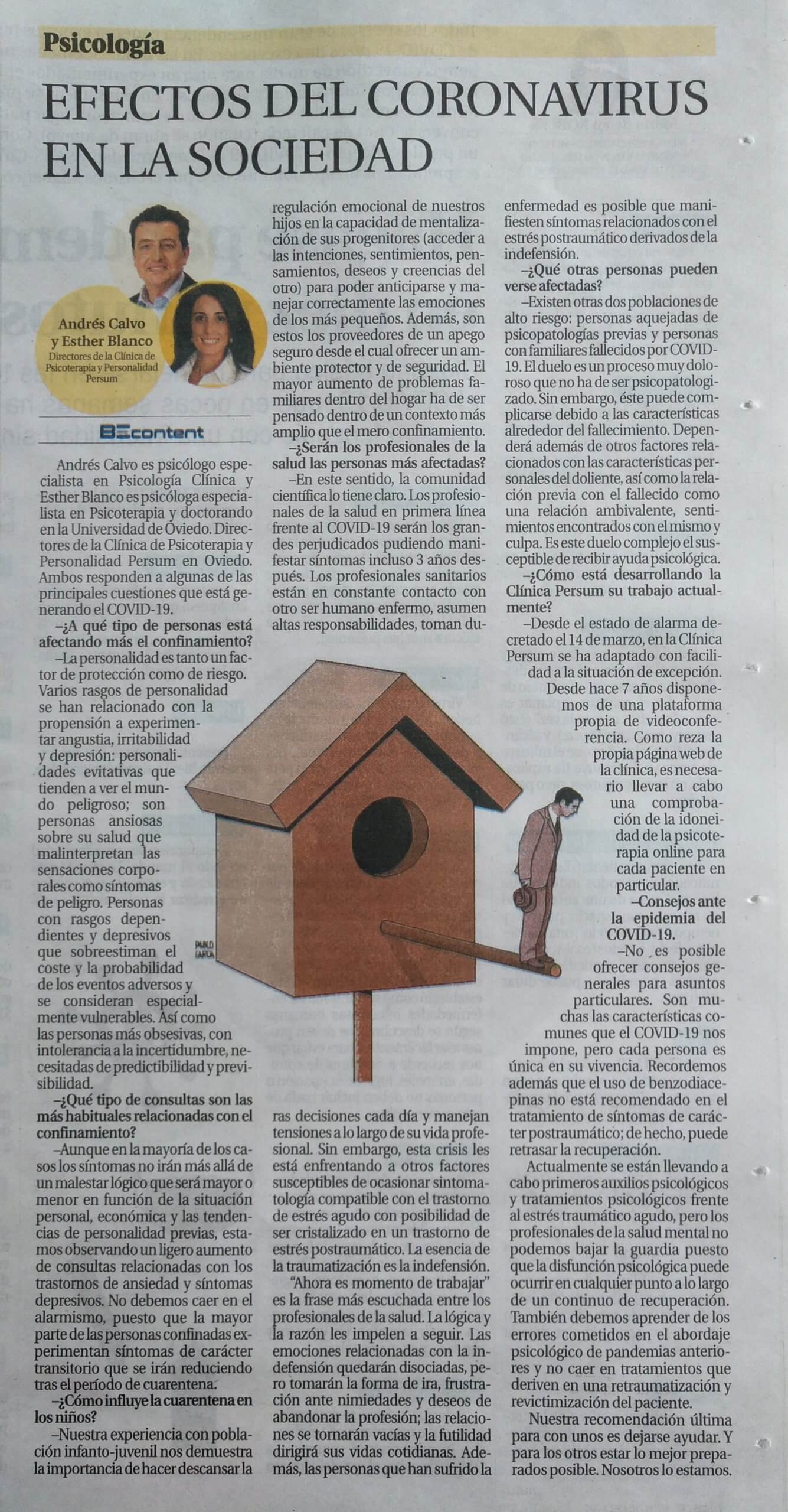 Efectos del coronavirus en la sociedad Efectos del coronavirus en la sociedad